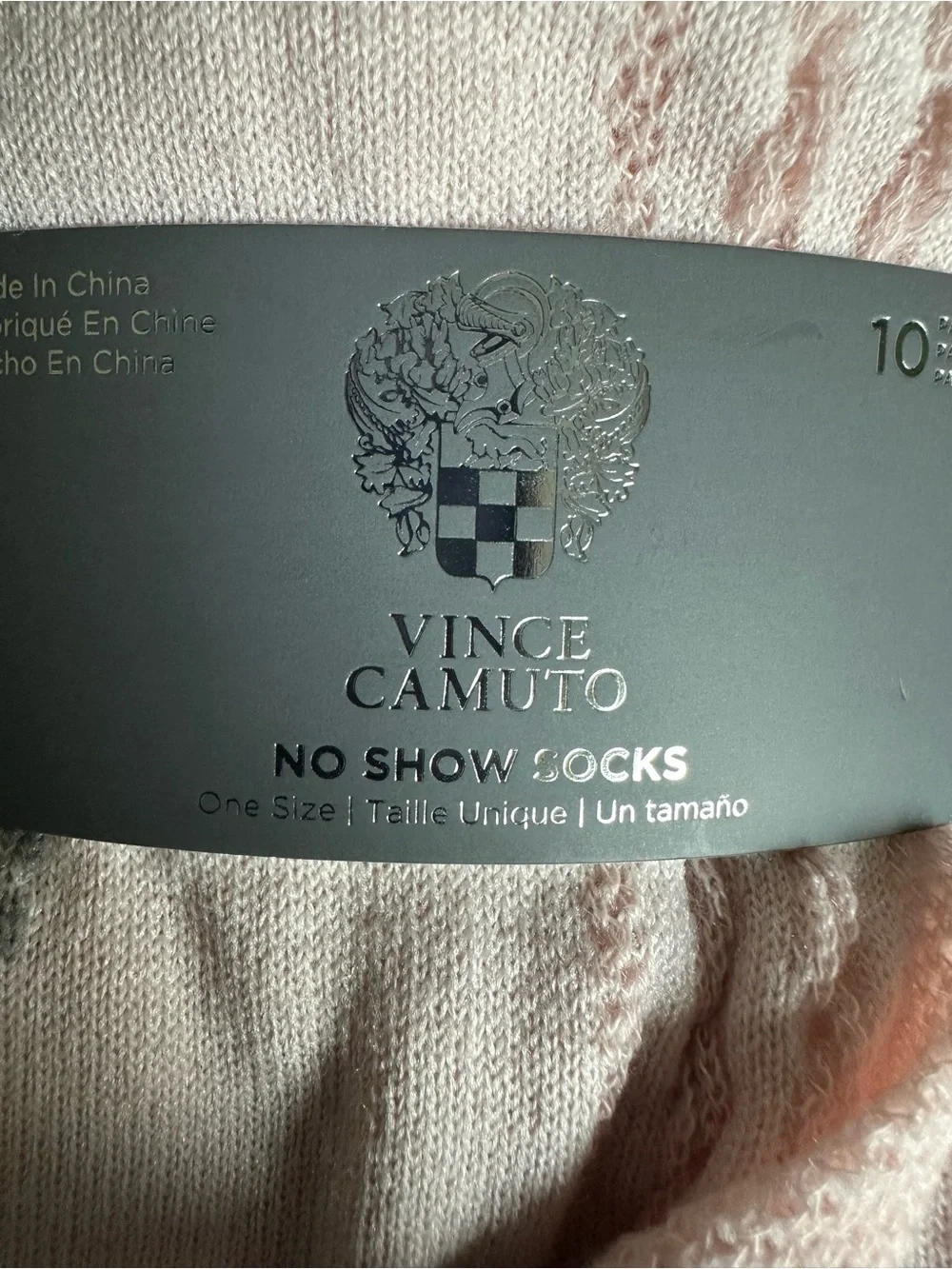 🧦 Vince Camuto No Show Socks 10-Pack Pastel Pink Cream & Mauve NWT